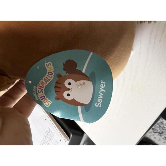 Squishmallow Plush Toy Squirrel with Floral Embroidery - Picture 5 of 5